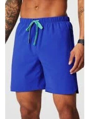 Fabletics The One Short Men's Medium Gym Workout Running Drawstrings zip Pocket